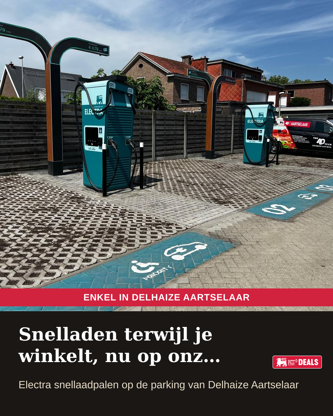 Snelladen terwijl je winkelt, nu op onze parking